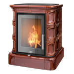 Kachlová kamna ABX Marina exklusive, kachlový sokl, Hnědá